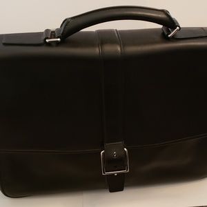 Coach metropolitan briefcase, black leather